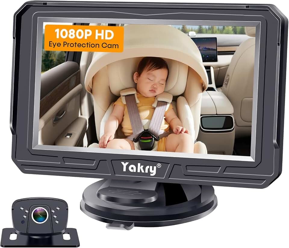 Yakry Baby Car Camera for Backseat - HD 1080P Easy Install 170° Wide Angle