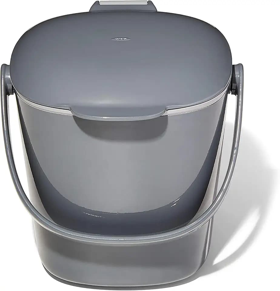 OXO Good Grips Easy-Clean Compost Bin, 0.75 Gal, Charcoal