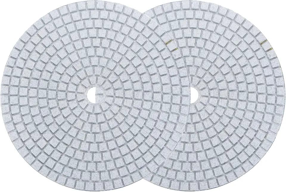 uxcell Diamond Polishing Pad 7-Inch 50 Grits Wet/Dry Grinding for Stone Concrete Marble Countertop Floor 2pcs