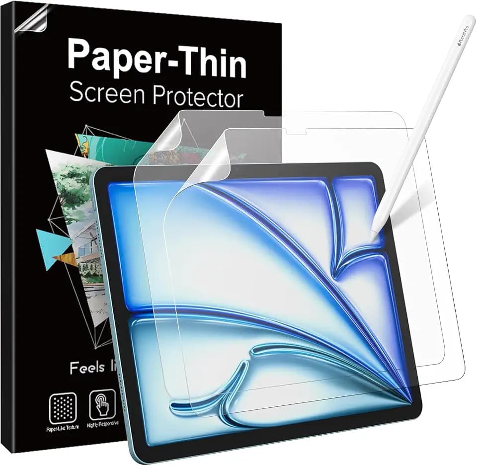 TiMOVO 2 Stück Papier Schutzfolie für iPad Air 13 Zoll M4/M3/M2