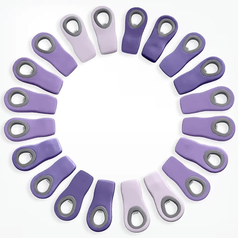 COOK WITH COLOR Bag Clips with Magnet- Food, Chip, Bag Clips for Food Storage with Airtight Seal Grip for Bread, Snack and Food Bags (Lavender, Pack of 20)