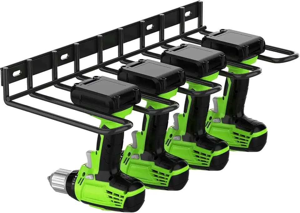 ENONCI Power Tool Organizer Wall Mount Drill Holder Storage Rack 50lb