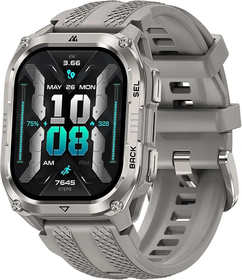 KOSPET Pulse 2 Smart Watch Herren Damen, 1.96" AMOLED, 15 Tage Akku