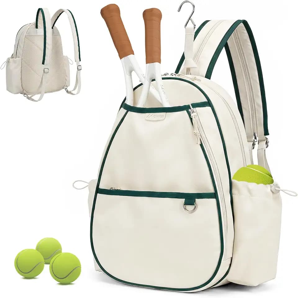 Tennis Bag Sling Crossbody Backpack for woman Wet Pocket Fence Hook