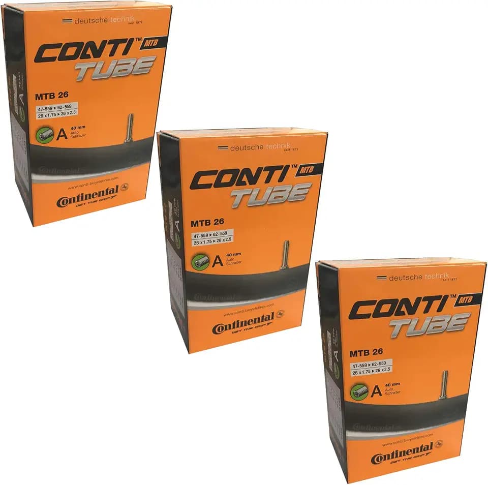 Continental 26" x 1.75-2.5 Mountain Bike Inner Tube - Schrader 40mm Valve (Set of 3)