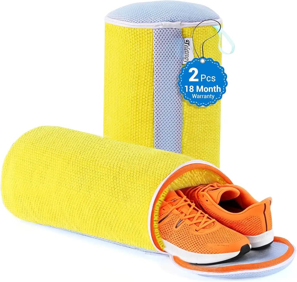 Large Shoe Washing Machine Bags for Sneakers & Tennis Shoes, Yellow 2-Pack