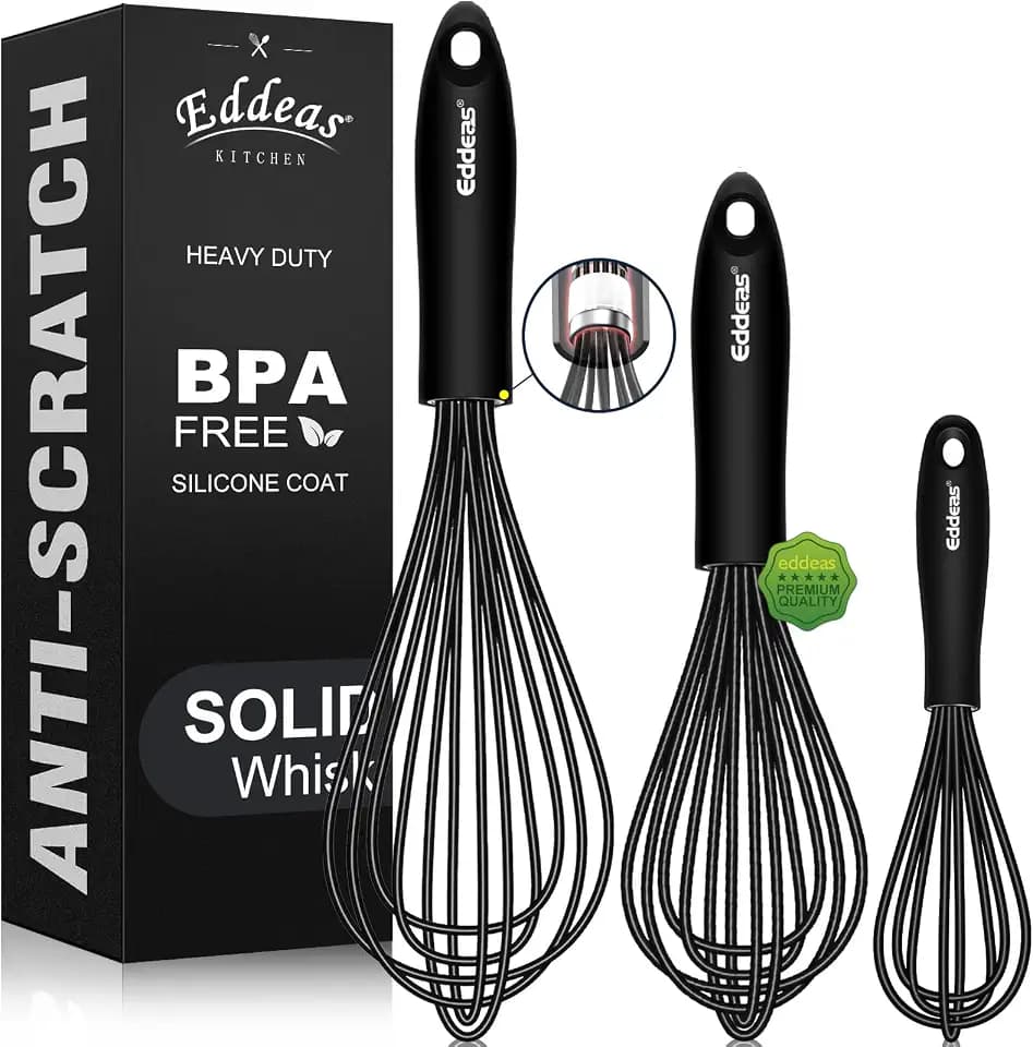 Whisks For Cooking Up To 500°F Silicone Whisk tool Non-Scratch