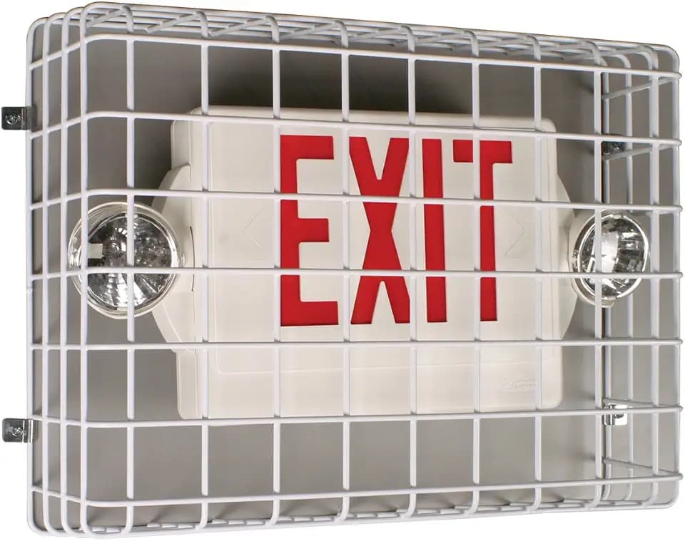 Safety Technology International, Inc. STI-9740 Exit Sign Damage Stopper, Protective Coated Steel Wire Guard