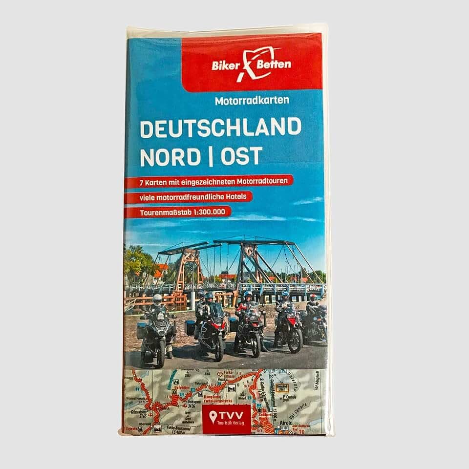 Motorradkarten Set Deutschland Nord-Ost: BikerBetten Tourenkarten 1:300 000