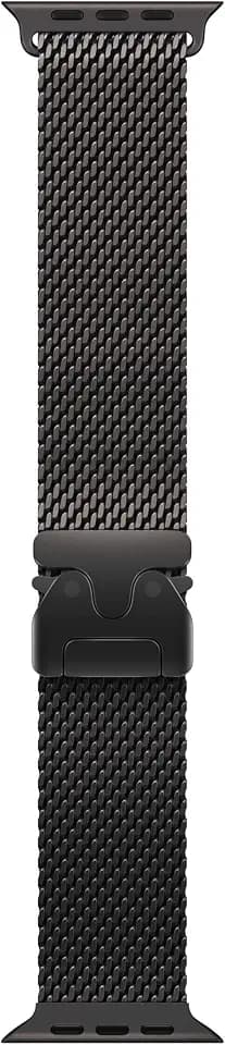 Apple Watch Band - Milanaise Armband - 49 mm - Schwarz - Small, Stainless Steel