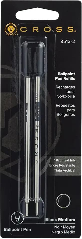 Cross Refills for Ballpoint Pens (Black, 2/Card)