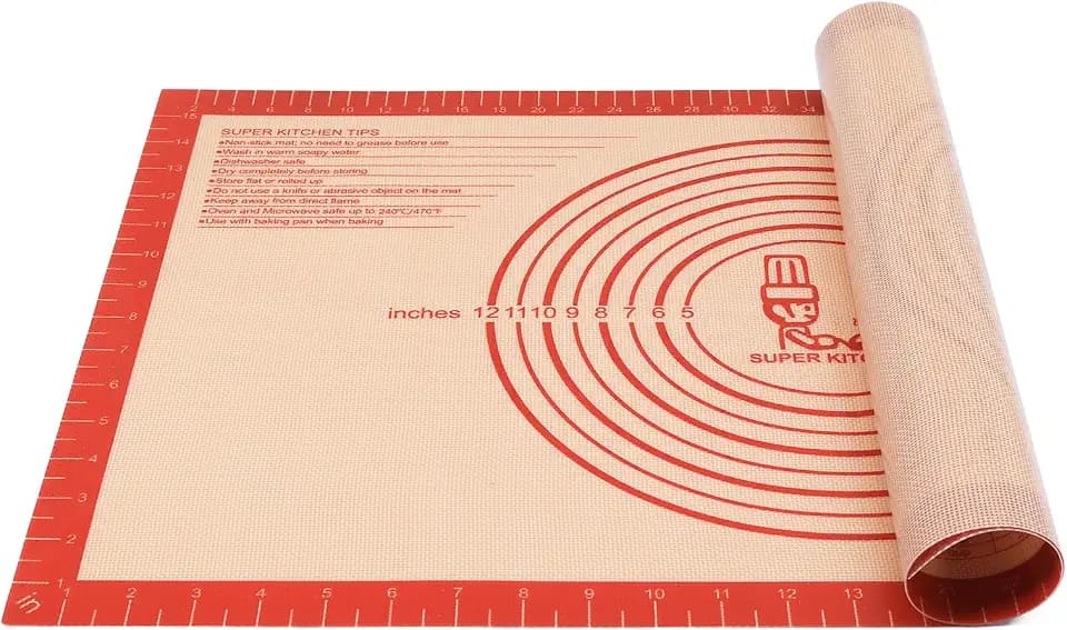 Non-slip Silicone Pastry Mat Extra Large Measurements 16''x 26'' Baking Mat