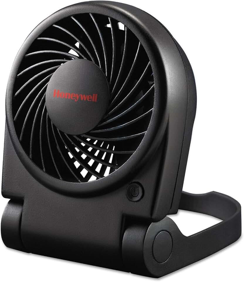 Honeywell HTF090B Turbo On-the-Go Personal Fan, Black – Small Portable Fan for Travel