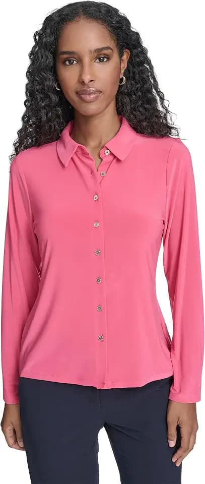 Tommy Hilfiger Women's Soft Work Top Long Sleeve Knit Top