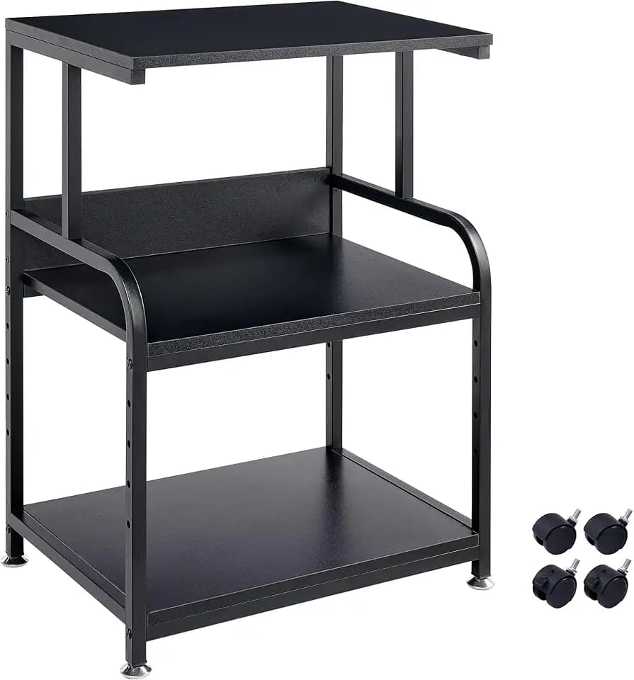 Fannova 3 Tier Printer Table Stand with Height Adjustable Storage Shelf