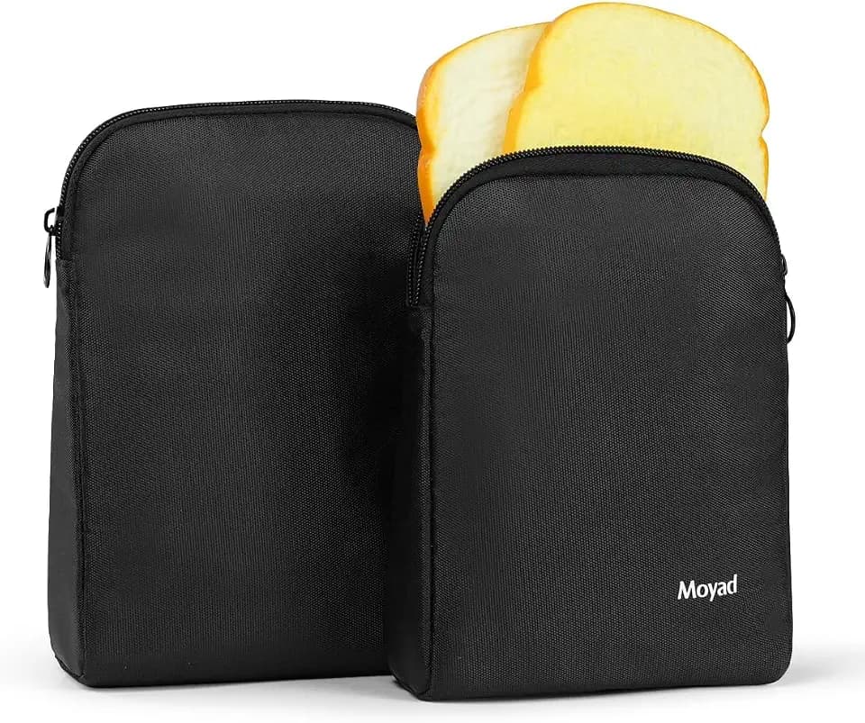 Moyad Insulated Sandwich Bags 2 Pack, Small Insulated Lunch Bag Snack Pouch