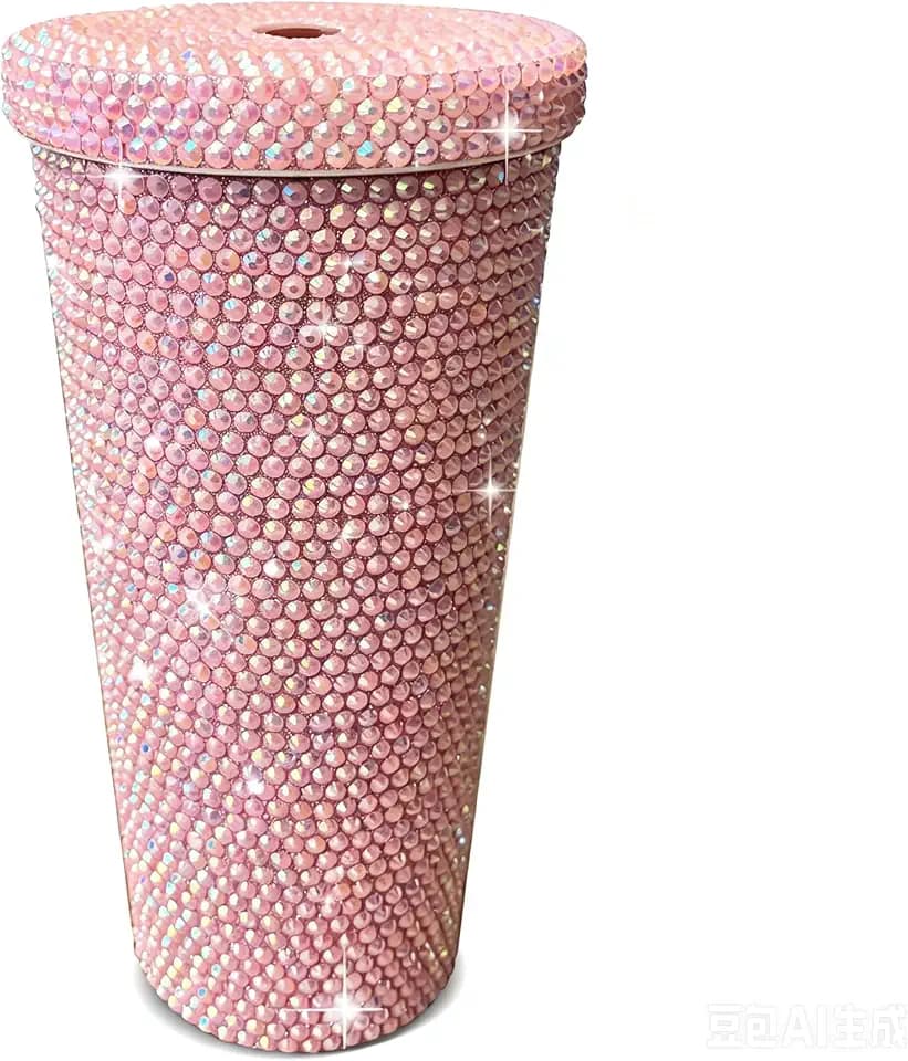 26oz Bling Rhinestone Tumbler with Lid, Glitter Water Bottle Bling Cups