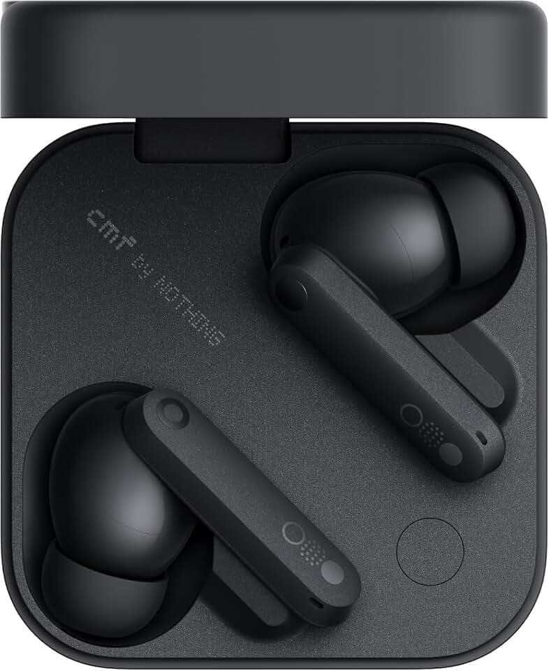 CMF by Nothing Buds Pro 2 – Kabellose Ohrhörer mit HiFi-Sound, 50 dB Intelligente aktive Geräuschunterdrückung, 6 HD-Mikrofone und Spatial-Audio-Effekt, 2025 - Dunkelgrau