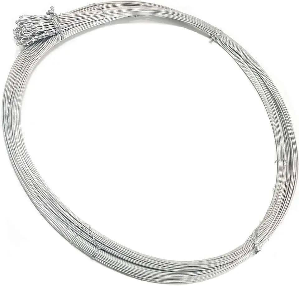 Baling Wire 14 Gauge 14 Ft 100 PCS,Baler Wire Ties Bulk Heavy Duty,Bundle Single Loop,Emergency Galvanized Bailing Wires for Securing, Packaging Tie Cardboard Paper Textiles Plastics Fence