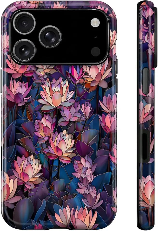 for iPhone 18 Pro Max/17 Pro Max Case,Vibrant Lotus Flower