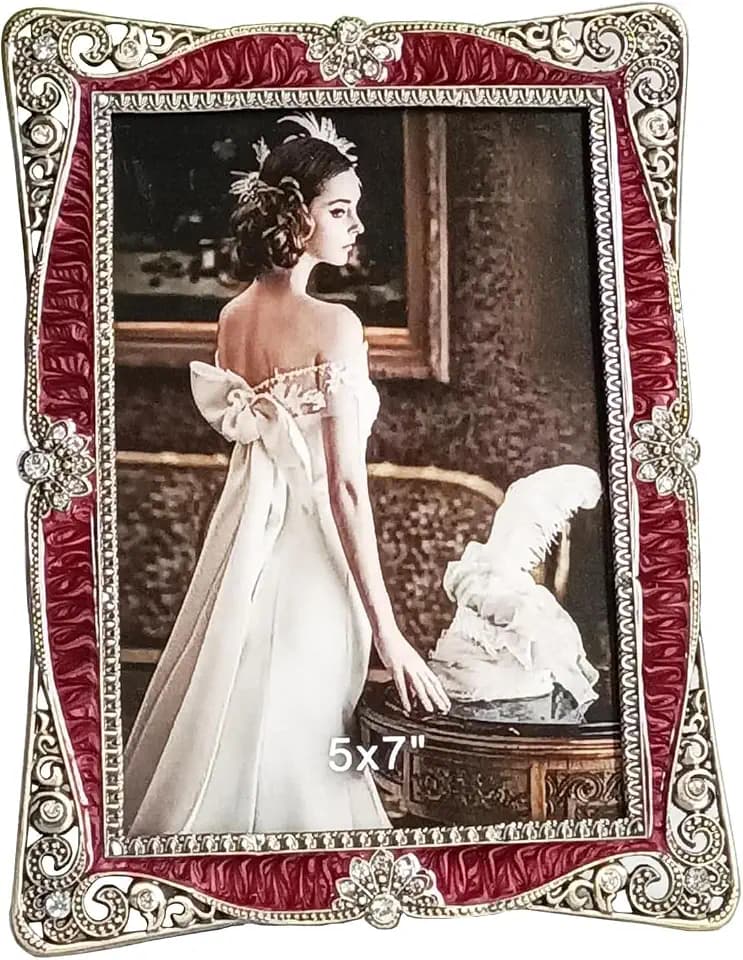 5x7 Vintage Metal Picture Frame, Retro Decoration,