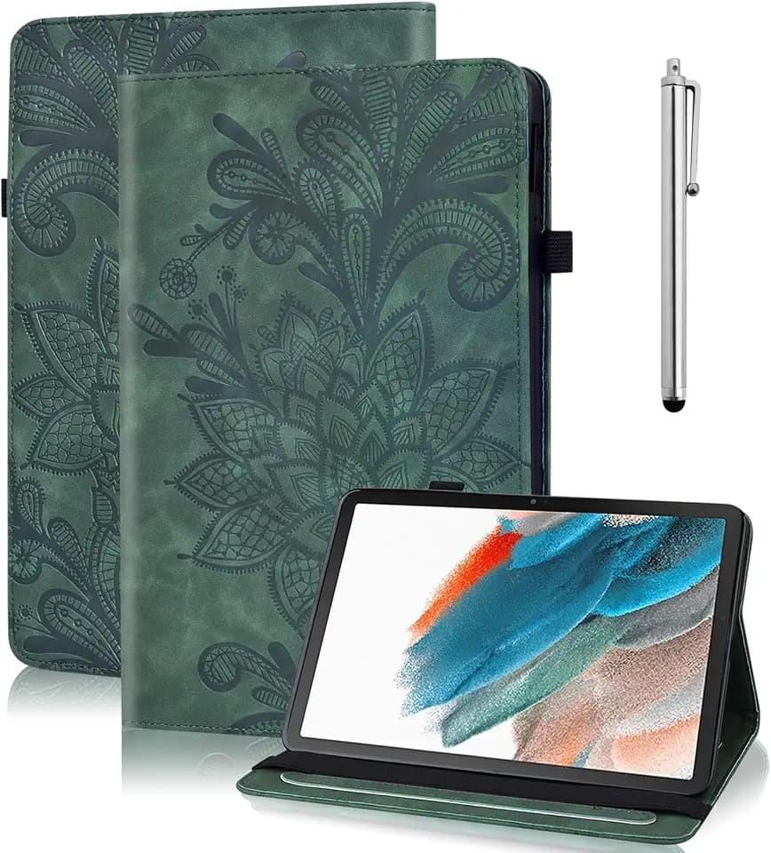 Hülle für Lenovo Tab M10 Plus 3rd Gen 10,6'' 2022 TB125FU /TB128FU PU Leder Schutzhülle Wallet Ständer Cover Case - Grün