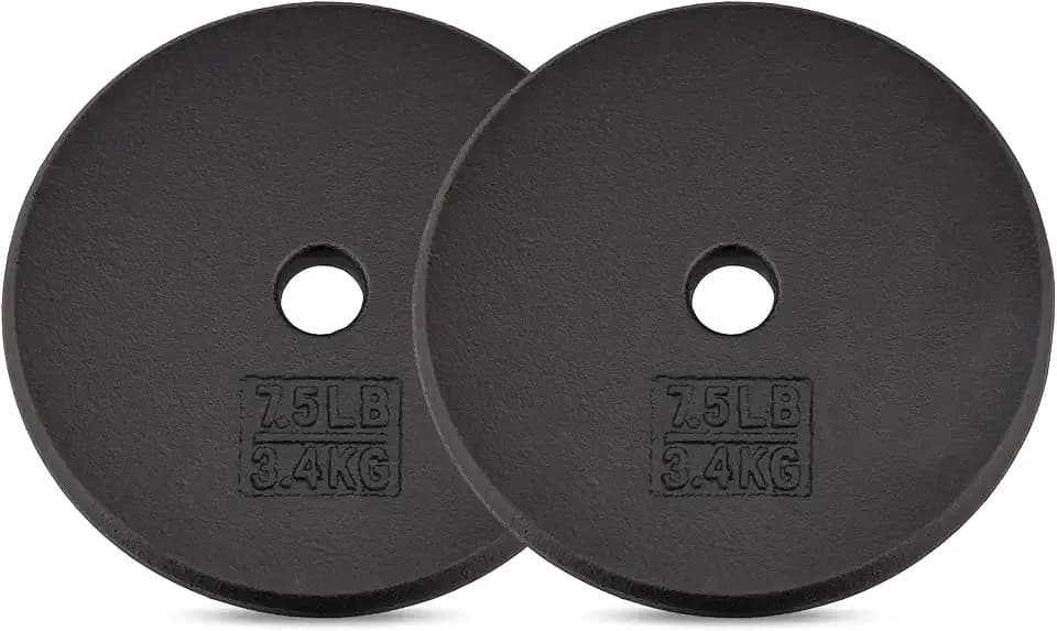 Yes4All Cast Iron Weight Plates for 1-Inch Barbells