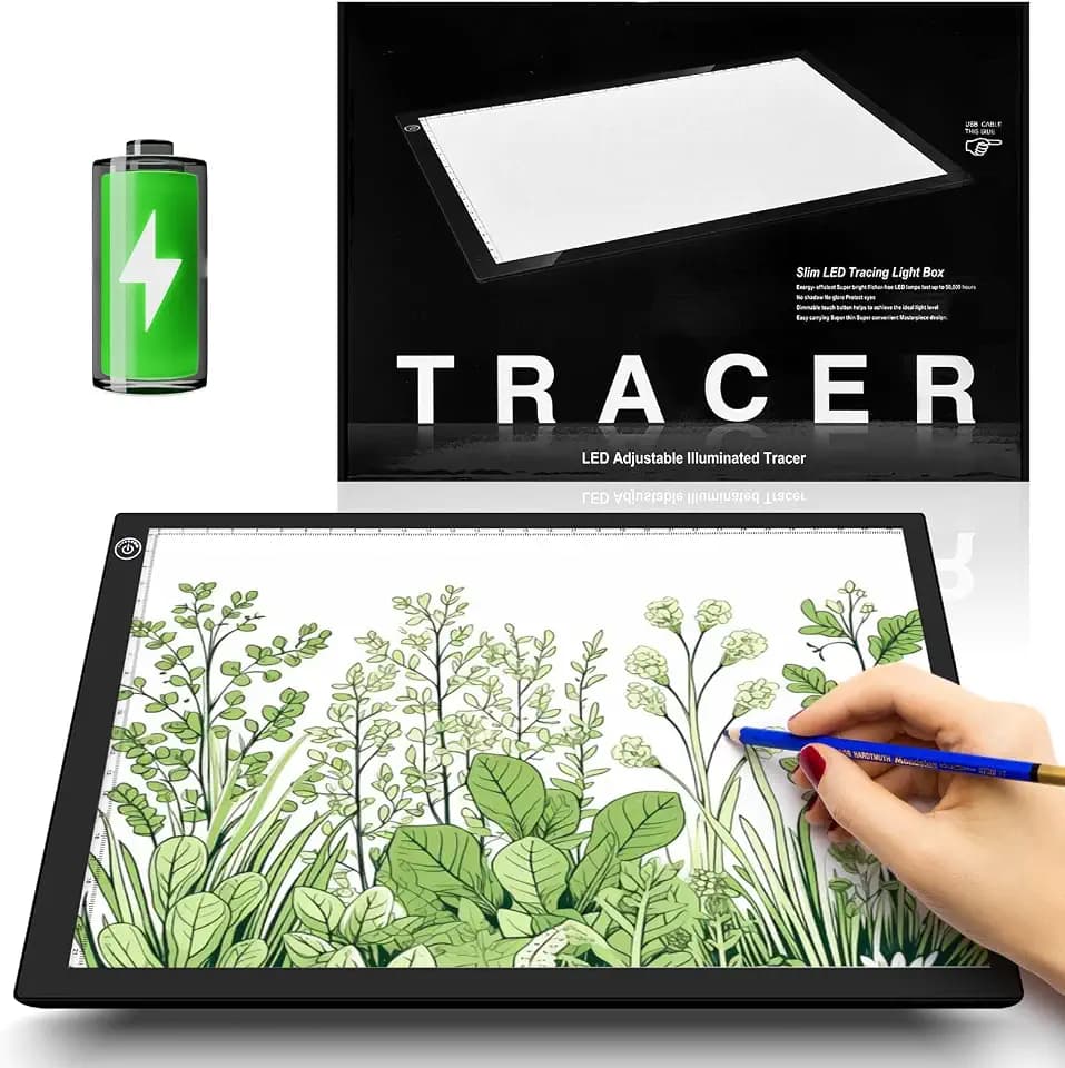ME456 Rechargeable Drawing Board, Lithium Battery Powered 15" Light Table