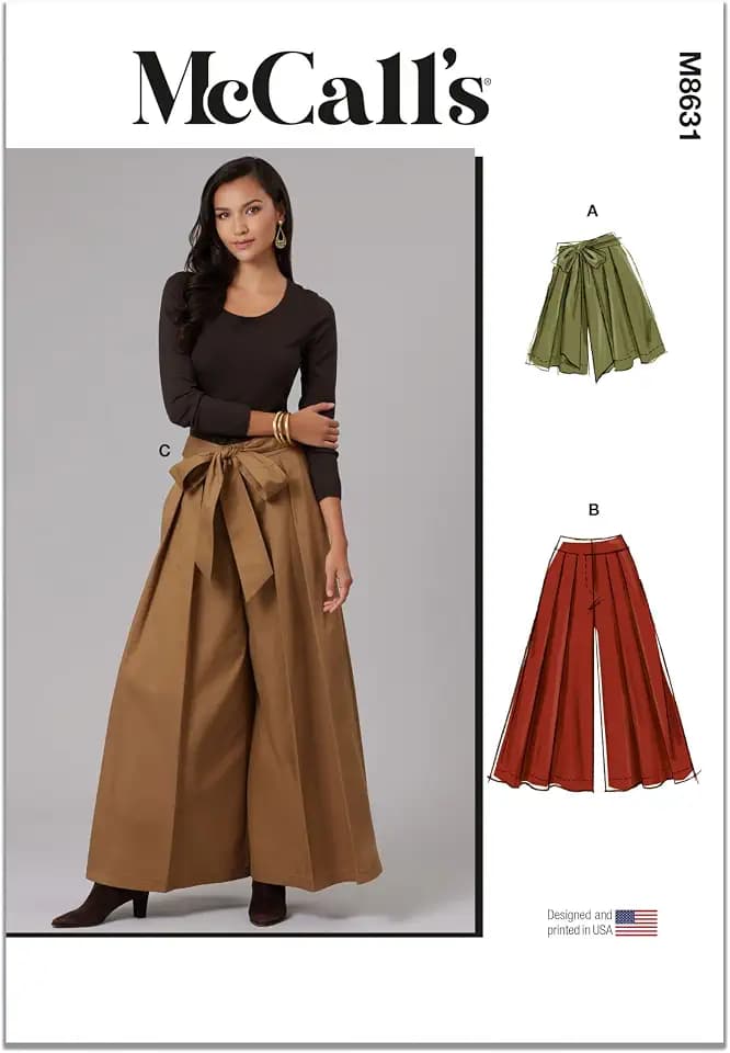 McCall's M8631 Sewing Pattern for Misses' Pleated Shorts and Pants