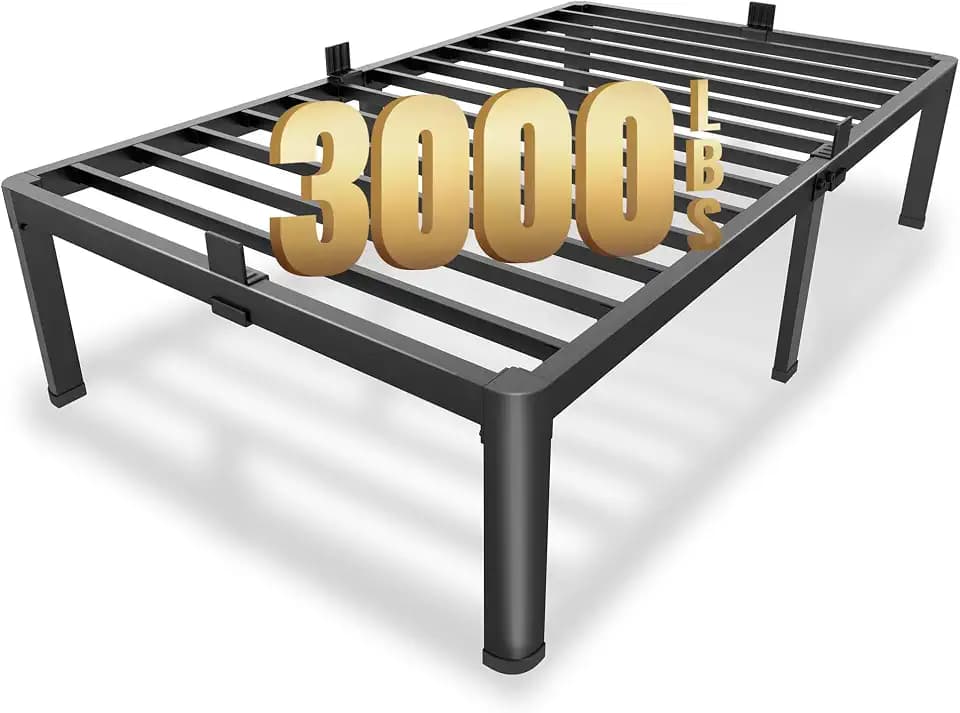MAF 14 Inch Twin Metal Platform Bed Frame with Round Corner Legs