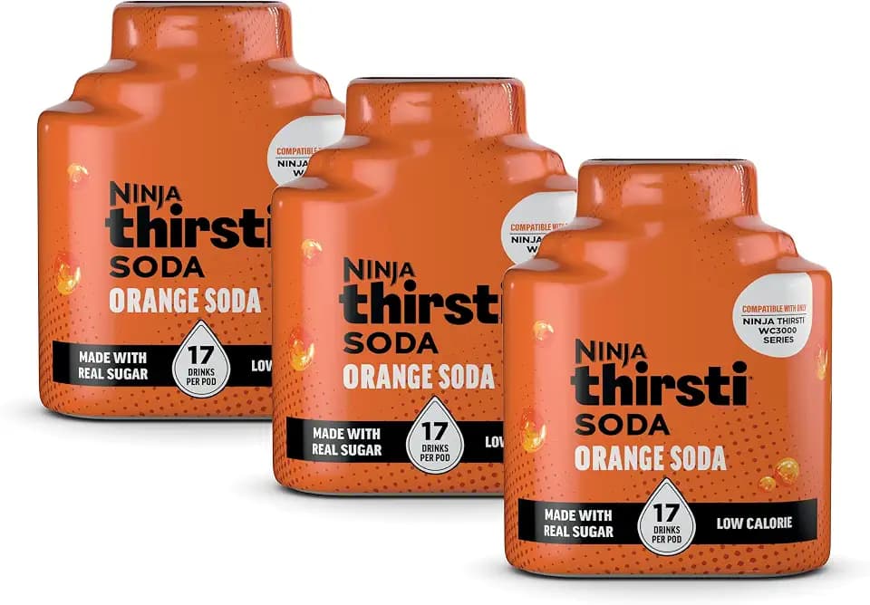Ninja Thirsti XL Low-Calorie SODA Orange Soda Flavored Water Drops