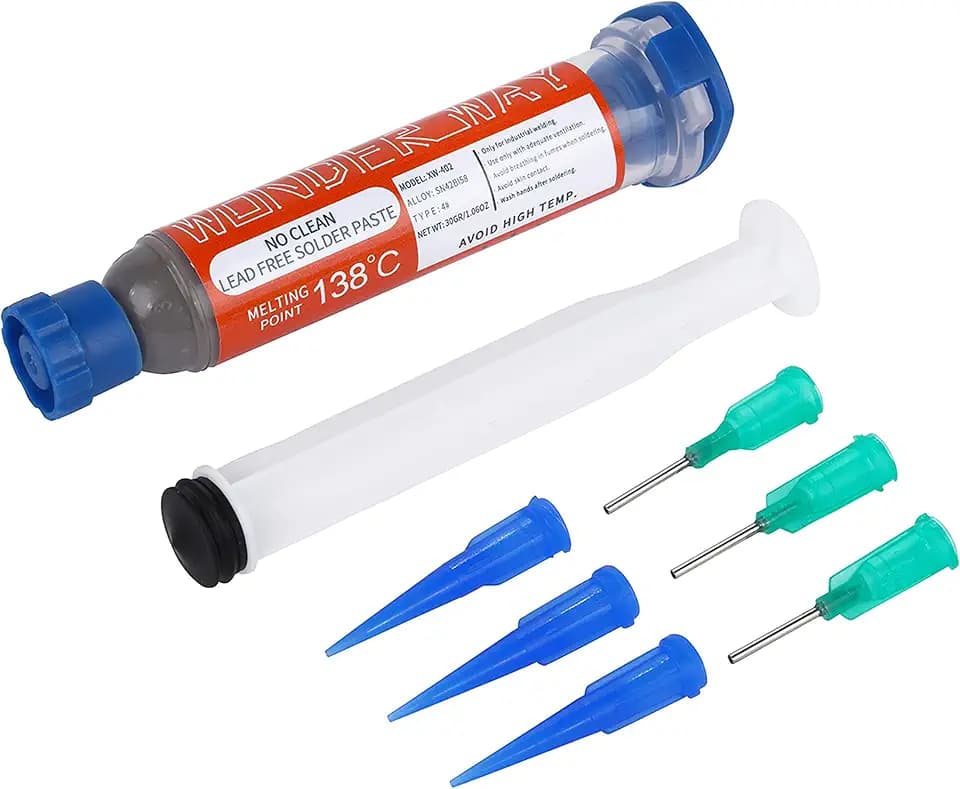 Wonderway Sn42/Bi58 T4 Lead Free Solder Paste No Clean, 138℃ Melting Point (30g)