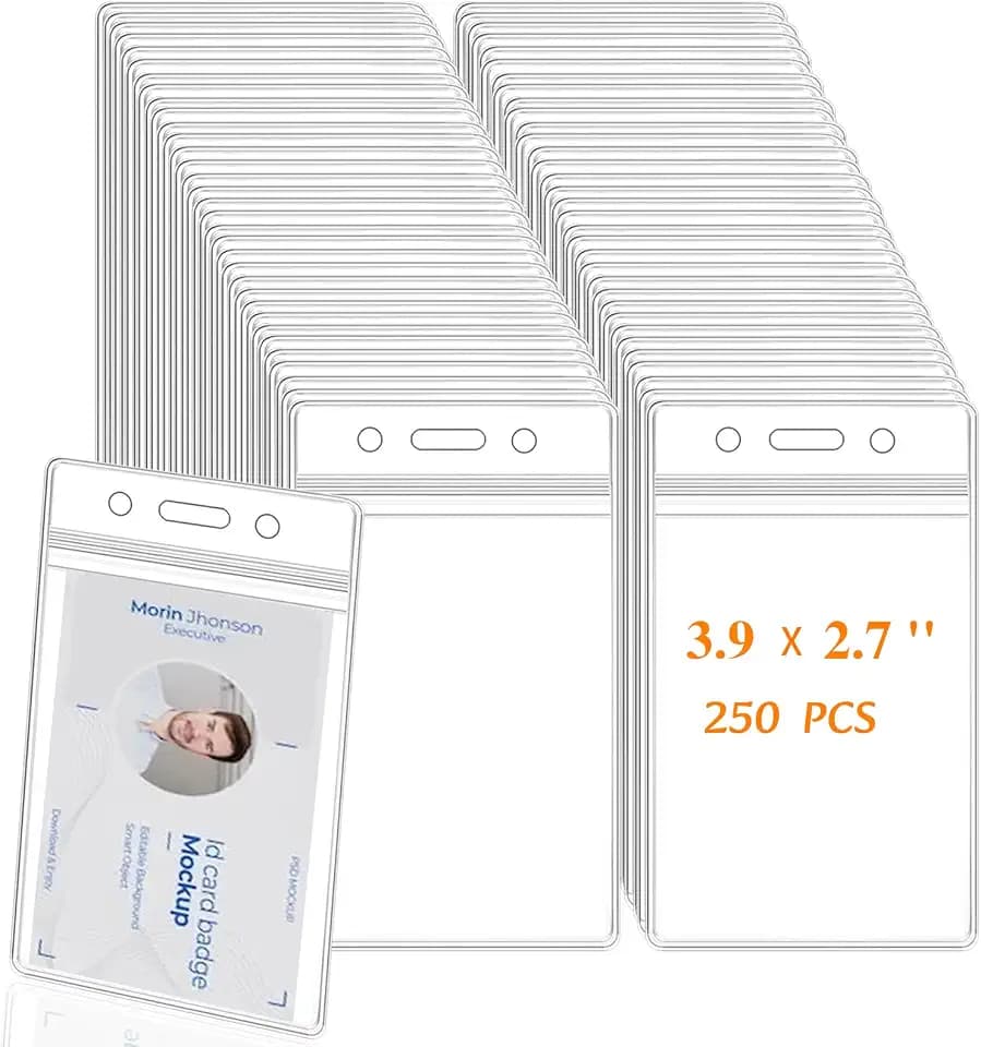 250 Vertical Clear Badge Holders