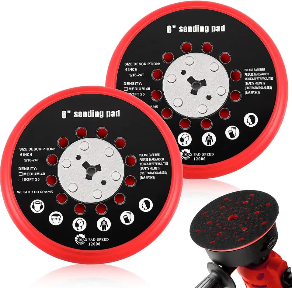 6" Replacement Sander Pad Compatible with Bosch Get75-6n, 2 Set