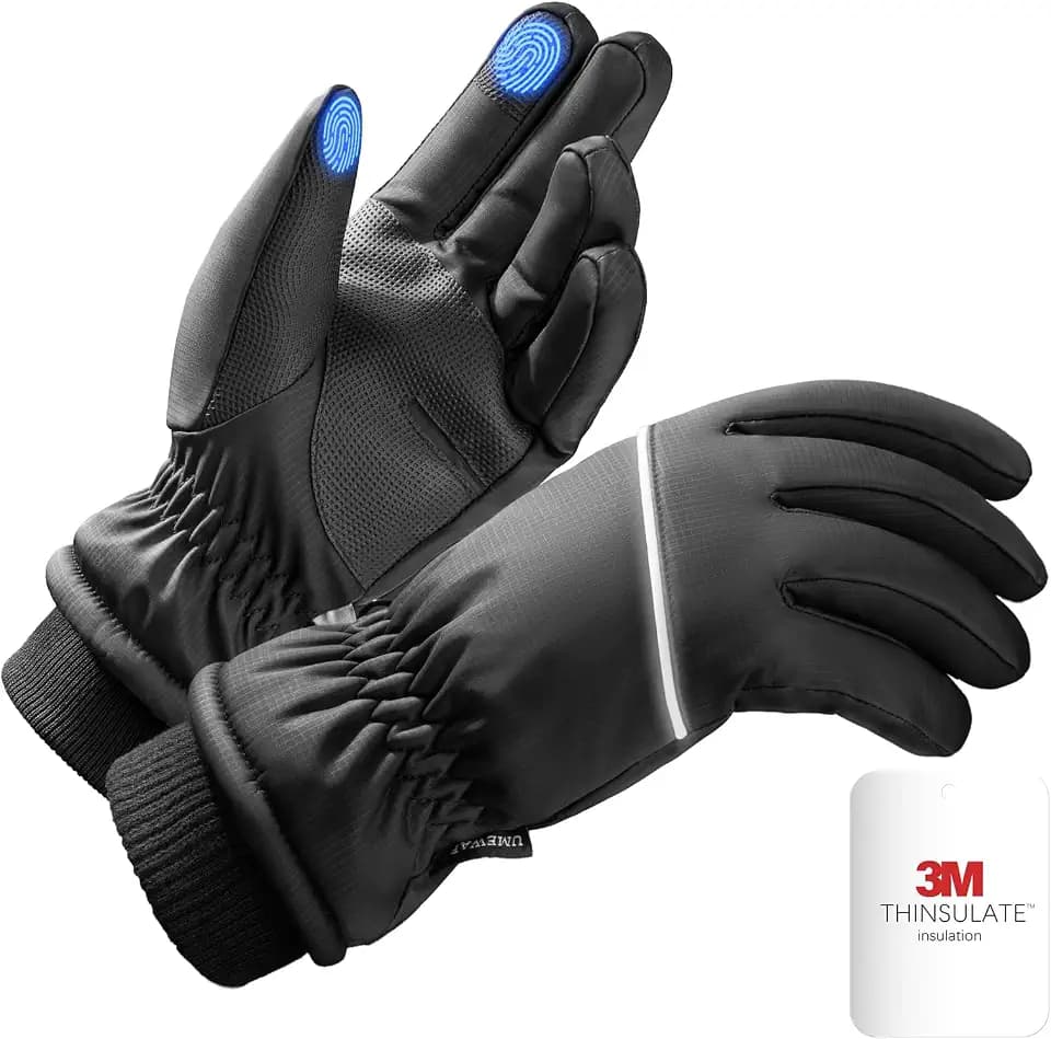 Winter Gloves Men Women Made with 3M Insulation, -20℉ GEANI-TEX Waterproof Windproof Gloves for Cold Weather, with Extended Cuffs & Touchscreen Fingers