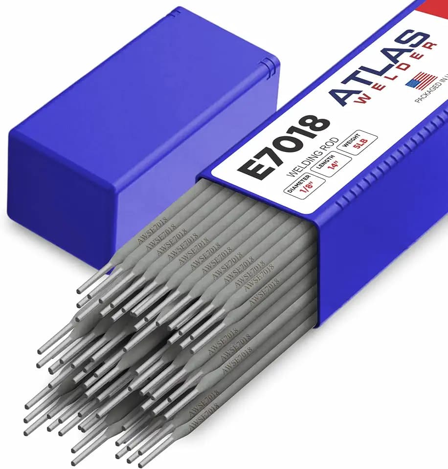 ATLASWELDER E7018 3/32'' 5LB Welding Rods Low Hydrogen Carbon Steel Stick Electrodes