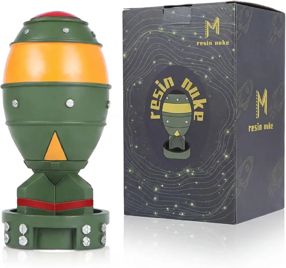 Nuclear Bomb Statue, Fall Out Mini Nuke Merchandise- Collectible Prop Decor, Unique Gift for Men Gamers & Fans on Valentines Day, Birthday & Easter