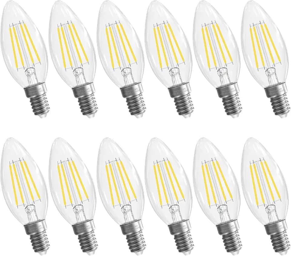 GvvooHome E12 Candelabra Bulb, 5000K Daylight, 60W Equivalent, E12 LED Bulb