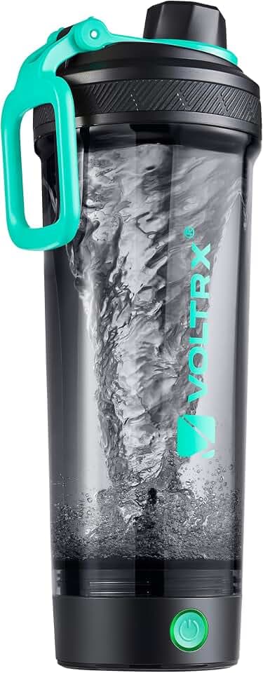 VOLTRX Shaker Bottle, Gallium USB C Rechargeable Electric Protein Shake Mixer, Shaker Cups for Protein Shakes and Meal Replacement Shakes, BPA Free, Made with Tritan, Mint, 27oz