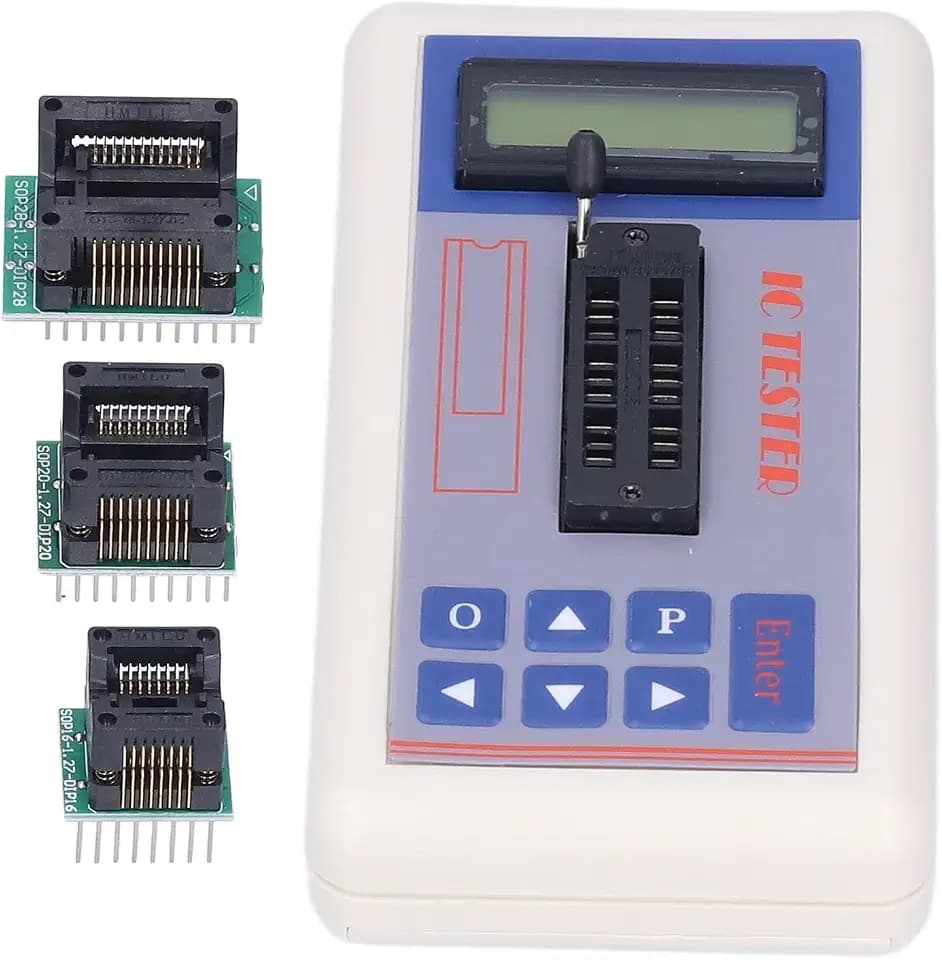 Akozon TSH-06F Integrated Circuit Tester IC Transistor Meter, Proficient Device with 5V 3.3V AUTO Modes for Microelectronics Engineers, Automatic Shutdown Function, Portable