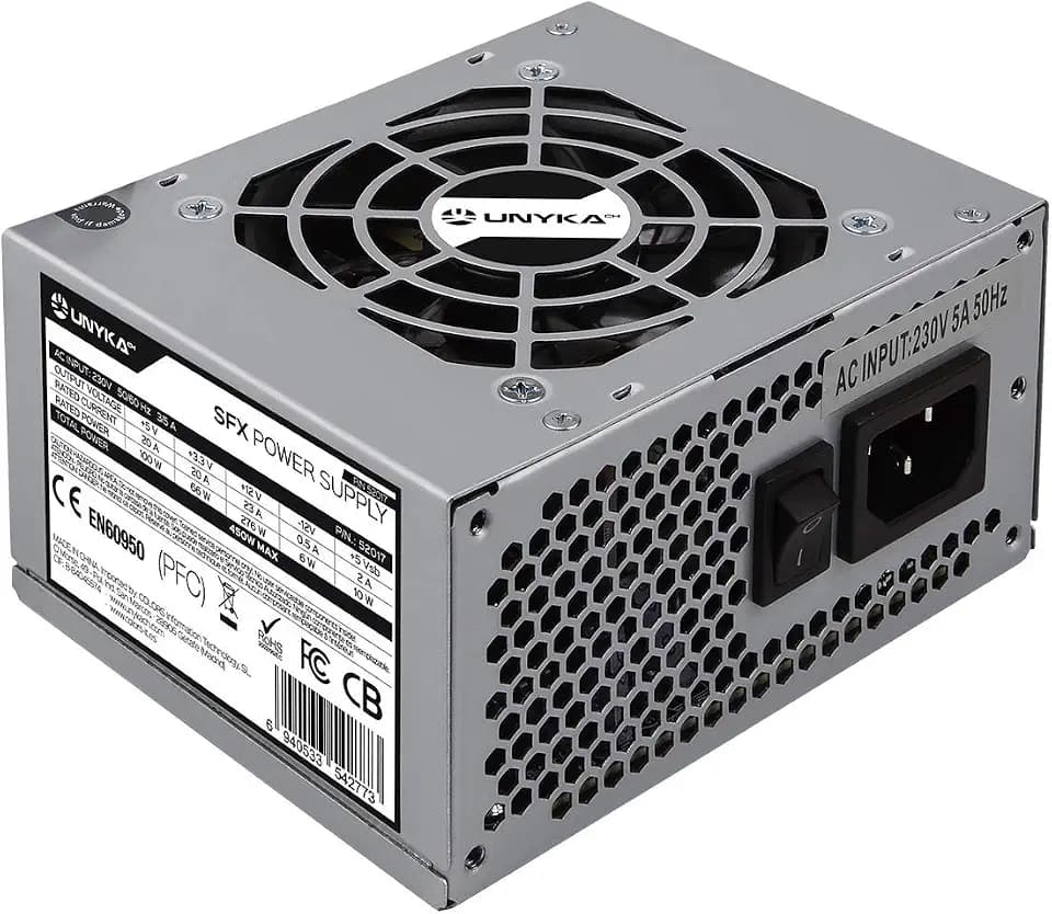 UNYKAch SFX 450W Micro ATX Netzteil mit 80mm Lüfter Ultra Leise