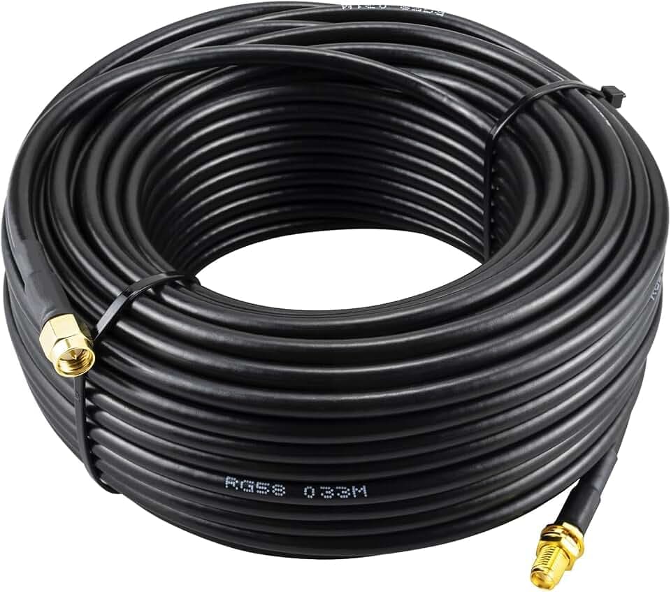 SMA-Kabel, Stecker auf Buchse, 25 m, RG58, 50 Ohm, für WLAN-Antenne, 3G 4G LTE-Router, kabelloses LAN, GPS (nicht für TV)