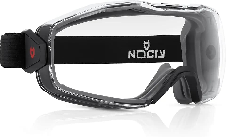 NoCry Anti-Fog Safety Goggles Over Glasses, Dust Eye Protection, ANSI Z87.1