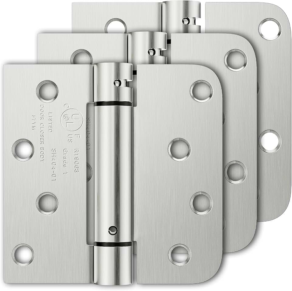 Luxbaro 3 Pack Spring Hinges Self Closing 4 Inch, Self Closing Door Hinges