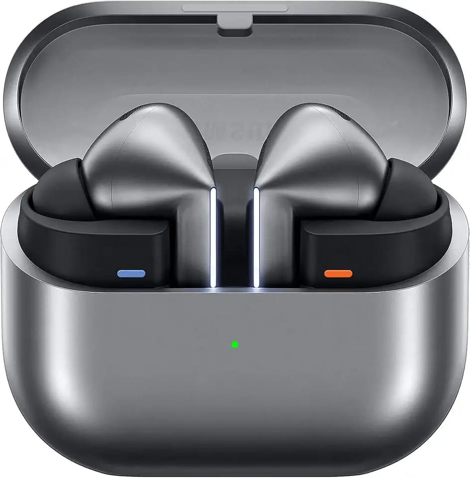 Samsung Galaxy Buds3 Pro Kabellose Bluetooth-Kopfhörer, Active Noise Cancelling (ANC), Adaptive Geräuschunterdrückung, 360 Audio, In-Ear-Kopfhörer mit Hi-Fi-Sound, Silver, Inkl. Anymode Clear Cover