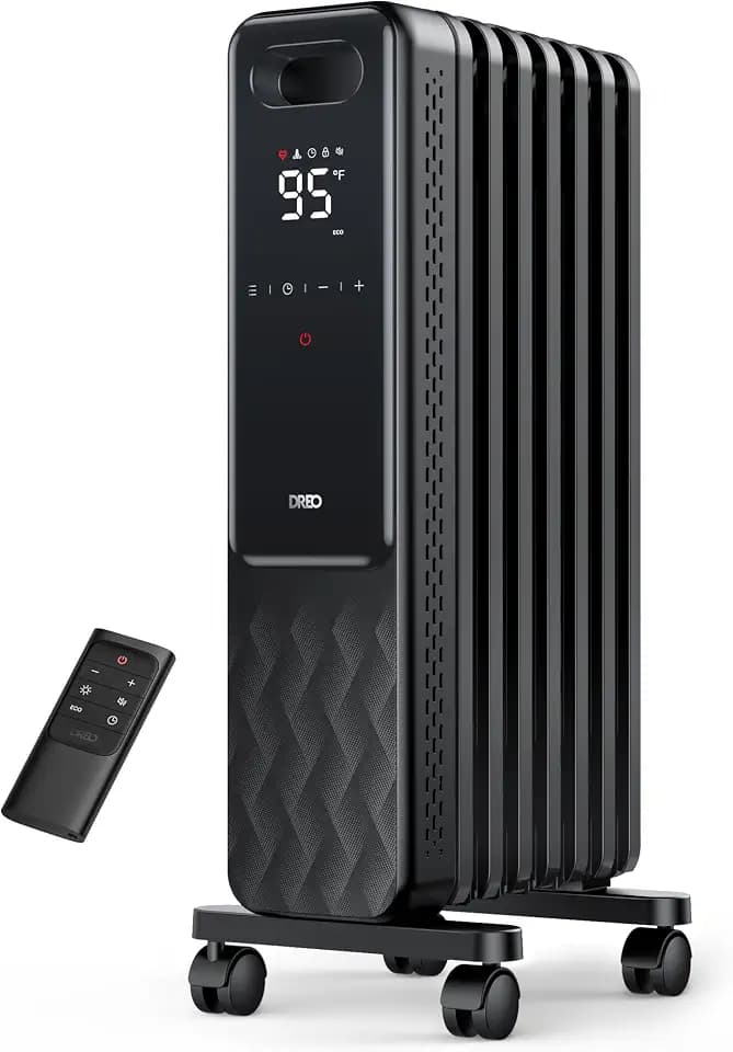 DREO Radiator Heater, Quiet Electric Space Heater for Indoor Use Large Room