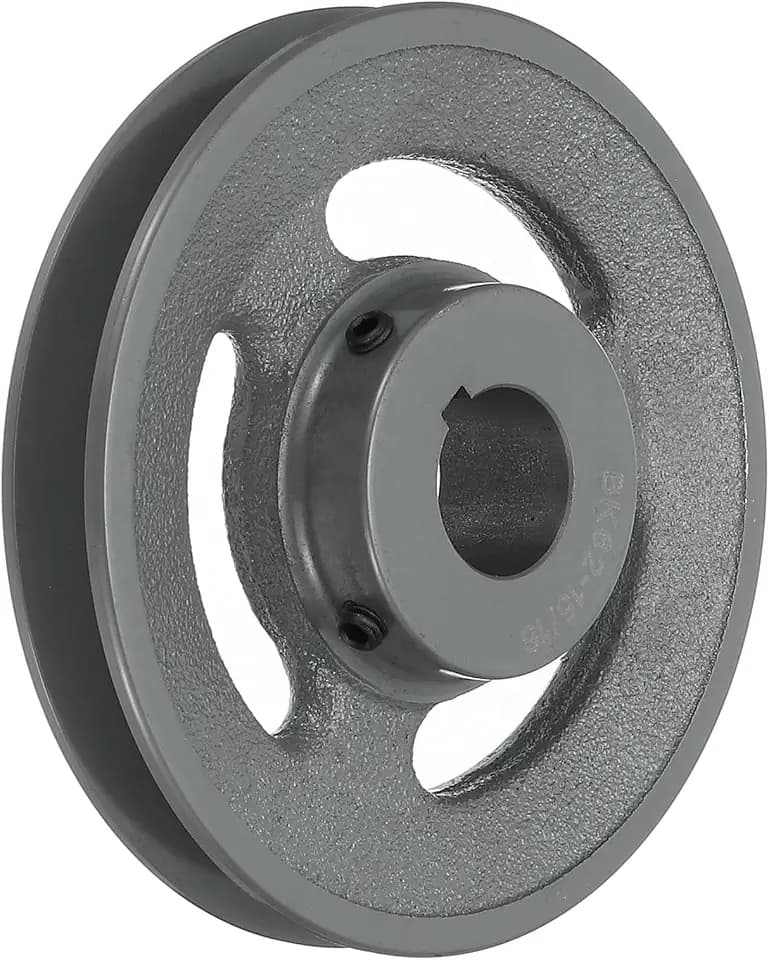 uxcell BK62-15/16 V-Belt Sheave 15/16"Bore 5.95"OD Single Groove Web Sheave Bored-to-Size Sheave, Cast Iron, Belt Section for 3L or B Belt