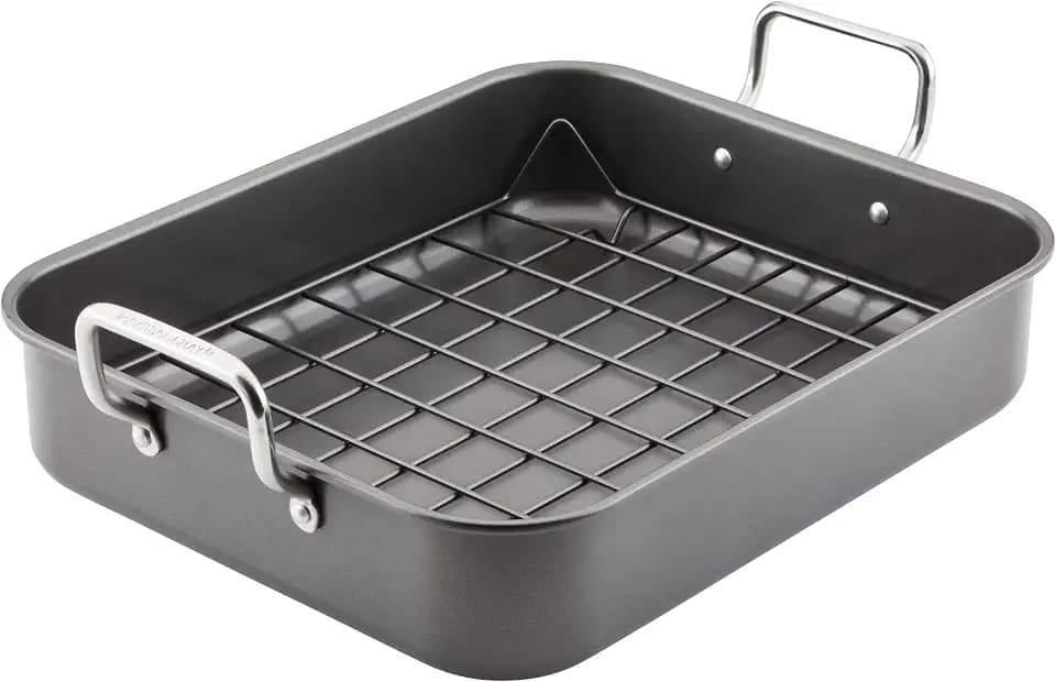 Rachael Ray Nonstick Roasting Pan with Rack