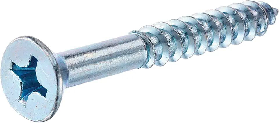 Hillman 40037 6-Inch x 2-1/2-Inch Flat Head Phillips Wood Screw, 100-Pack,Zinc