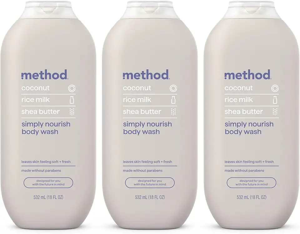 method Body Wash, Simply Nourish, 18 fl oz, 3 pack